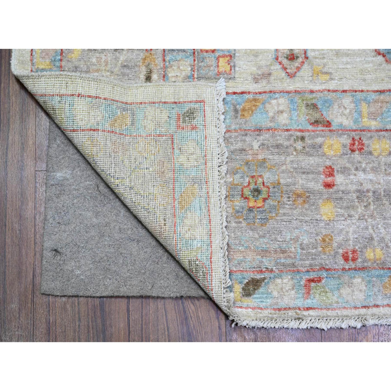Vershon One-of-a-Kind Rectangle 6'0" X 9'0" New Age Area Rug in Beige