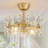 Modern Gold Crystal Fandelier Ceiling Fans With Lights And Remote,Chandelier Fan For Girl's Bedroom,Living Room