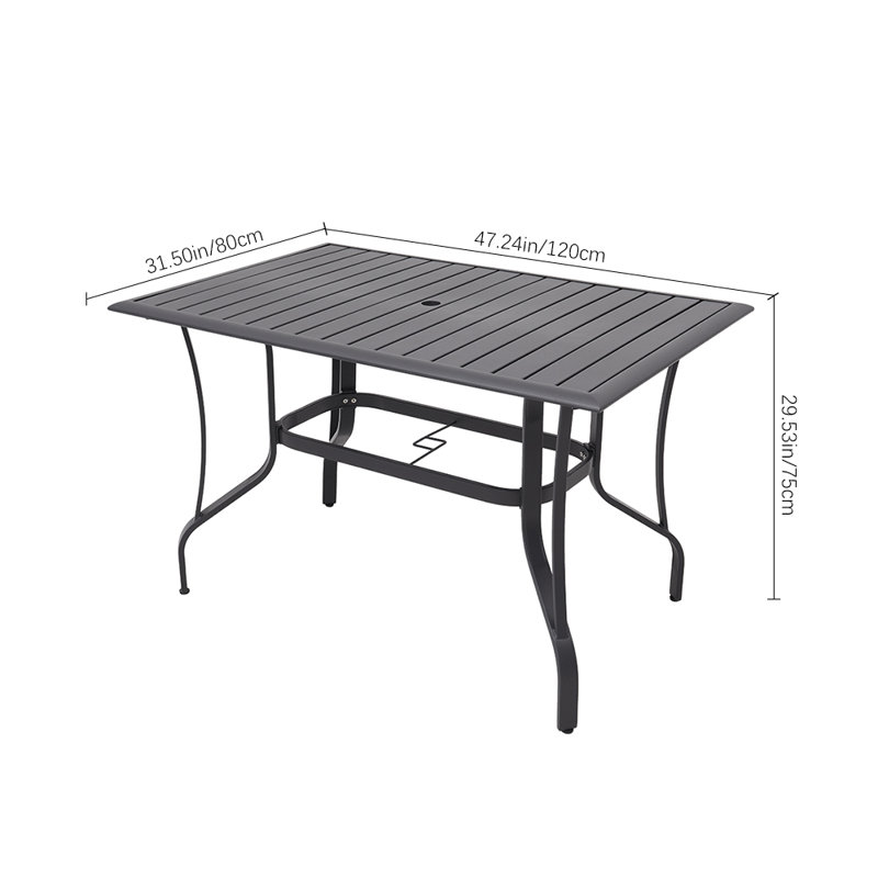 Rectangular 4 - Person 120Cm L Outdoor Table