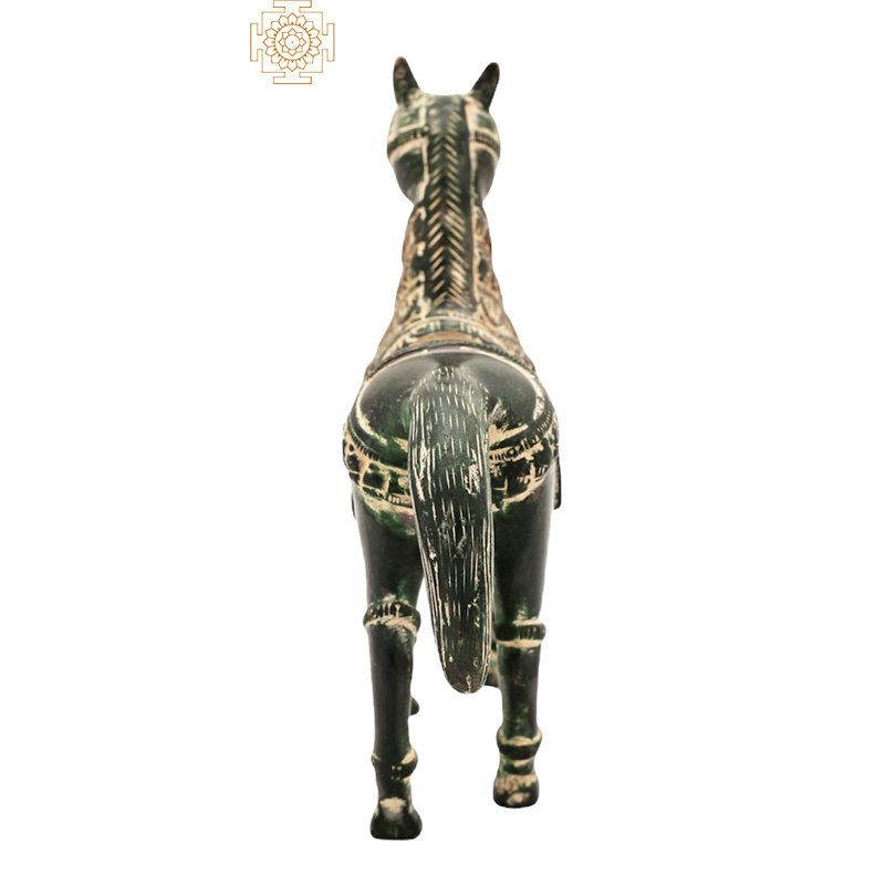 Statue cheval Annaluiza, Vert