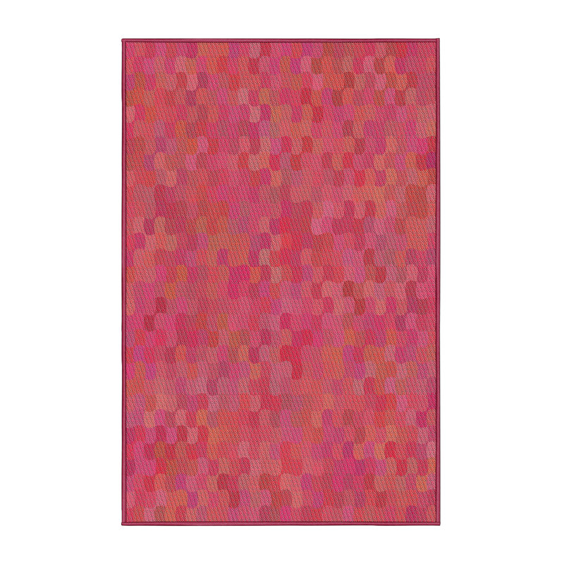 Motif géométrique rose Tapis décoratif, Rectangle 2 pi x 3 pi