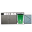Remise extérieure pour poubelle en métal gris - peut contenir 3 poubelles ventilées, facile à nettoyer et à entretenir.