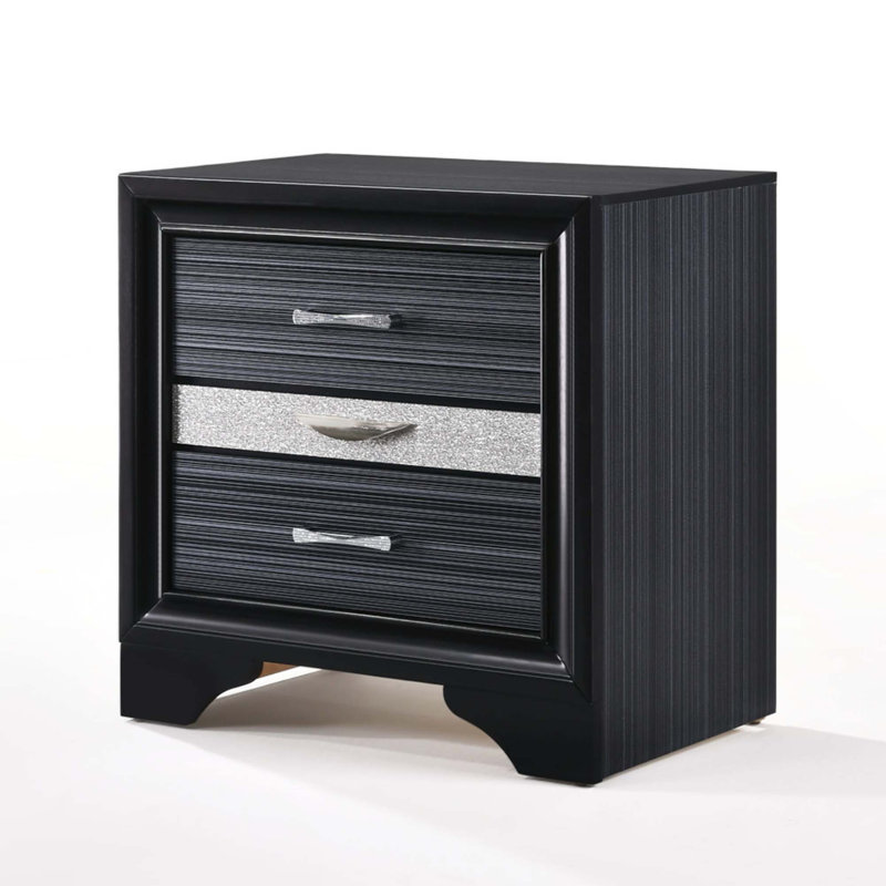Table de chevet chic avec plusieurs tiroirs