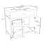 Meuble-lavabo de salle de bain avec lavabo et tiroirs-302491078