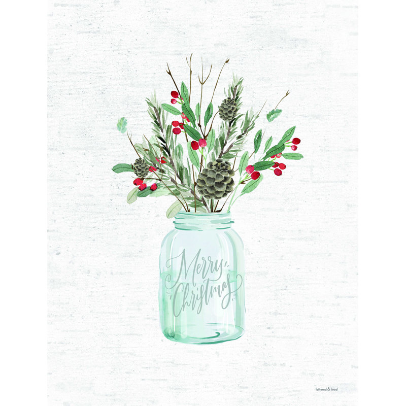 " Christmas Greenery Gathering " by Lettered & Lined, 40" H x 30" W