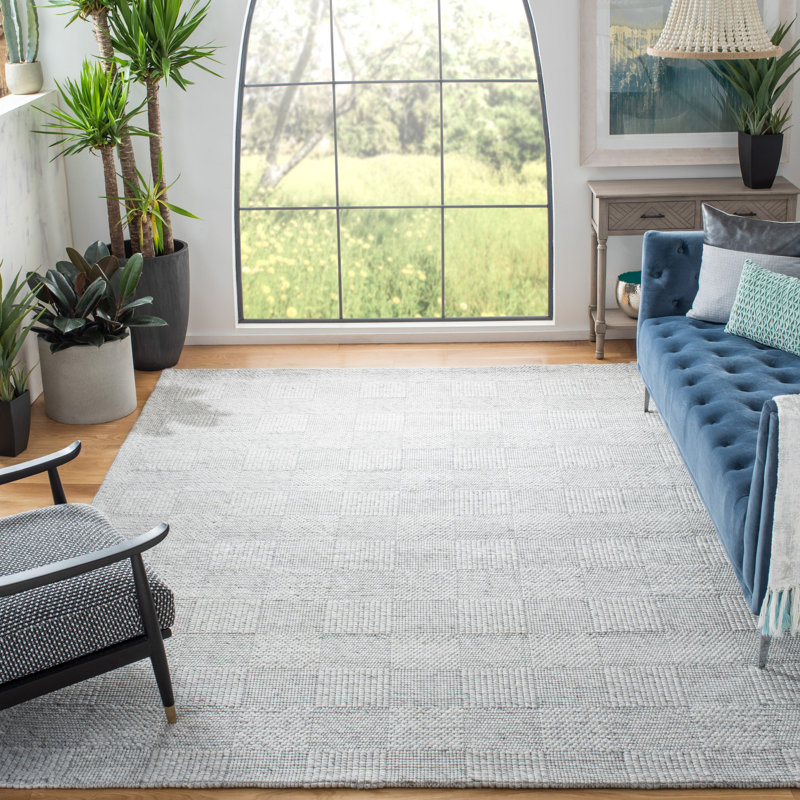 Tapis géométrique en laine et coton tissé à plat Marbella, Rectangle 6 pi x 9 pi