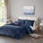 Velvet Comforter Set With Throw Pillow
