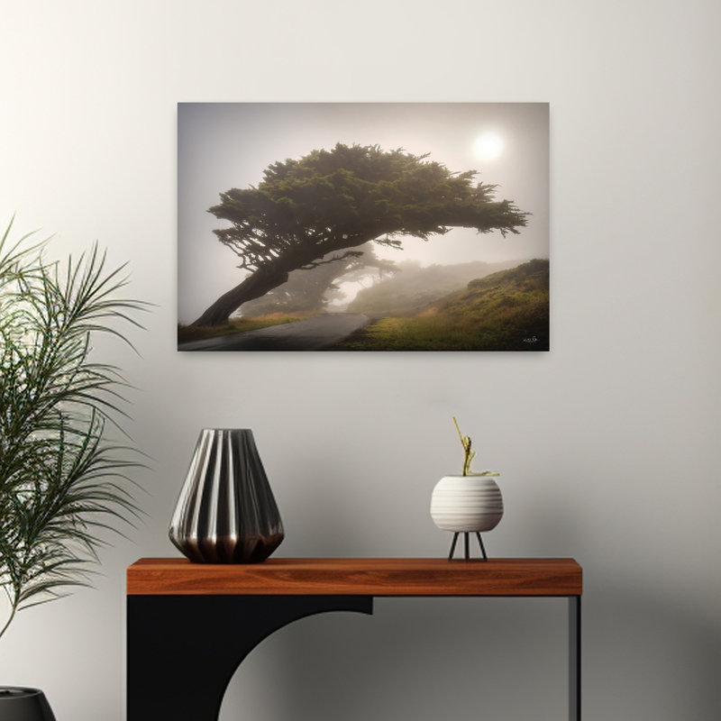 Arbre abstrait, paysage contemporain, H 16 po x l 24 po