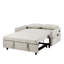 2 cadres de lit escamotables réglables, 2 ports, poches de rangement et 2 coussins - aspect beige pour appartement-996598245
