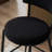 Modern Of 2 Black Bar Stools, Metal Structure, Ergonomic Support, 25 - Inch Seat, Good For Kitchen And Hotel Counters Stools With Fabric Upholstery, 2, Solidly Welded Footrest, , Easy To Install,