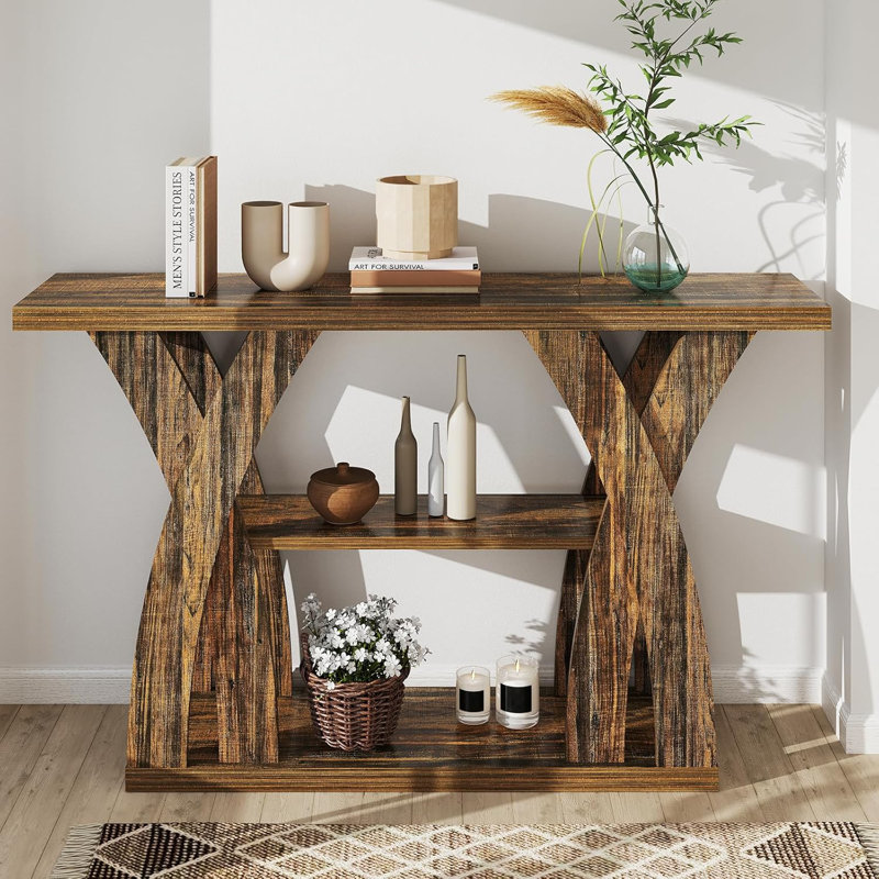 Table basse en bois Farmhouse, Marron foncé
