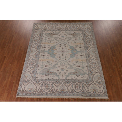 All-Over Ivory Oushak Oriental Area Rug 8x10
