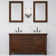 Aberdeen 60 In. Double Sink Blue Limestone Countertop Vanity In Rustic Sierra With Hook Faucets