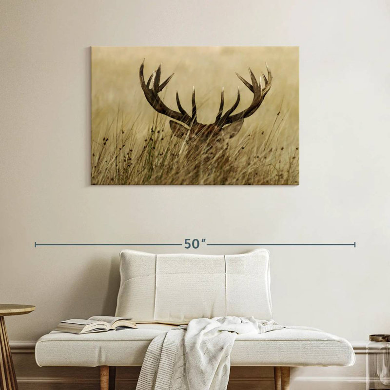 Hiding Stag, 26" H x 39" W