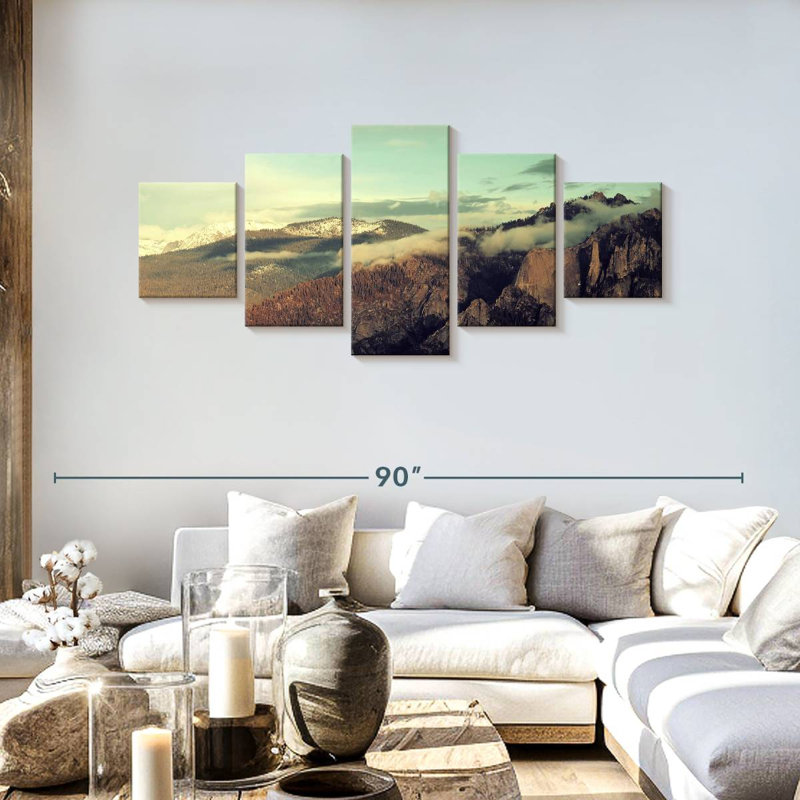 Vue panoramique du sommet, H 30 po x l 68 po