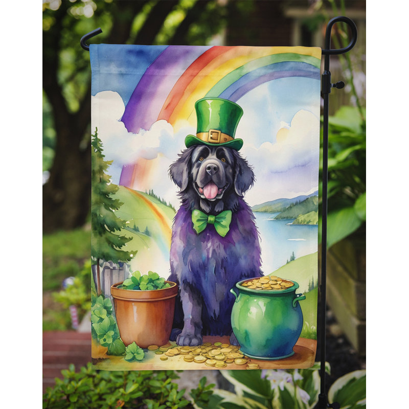 Drapeau de jardin double face en polyester H 15,5 po x l 11,25 po St Patrick's Day