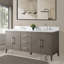 Ensemble de meuble-lavabo double 72 po avec plateau en marbre Chambery-94811320-94811308