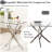 Square Pedestal Dining Set With 4 Luxury Faux Leather Dining Chairs-112246293-112246292