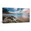 Gloomy Tropical Sunset Beach - reproduction de photo sur toile tendue-135297800-150820798