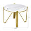 Aalaysha Round Stainless Steel Coffee Table For Living Room Furniture, Center Table with White Marble Top