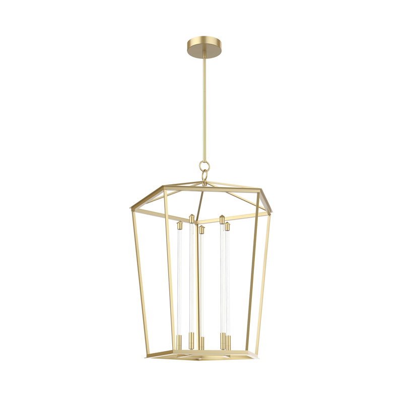 Delphine 5 - Light LED Chandelier, Natural Brass, 80.63" H x 32.88" W x 25.25" D