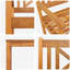 2 - Person Wood Patio Dining Set with Square Table-693459119