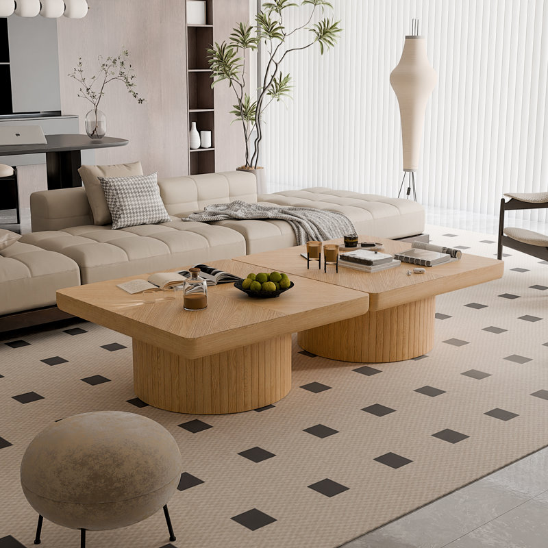 Table basse Modern, Bois naturel
