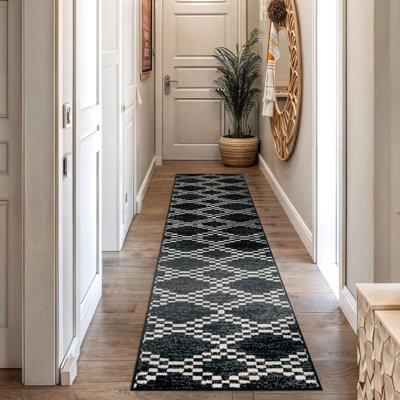 Tapis noir et blanc Modern Modern