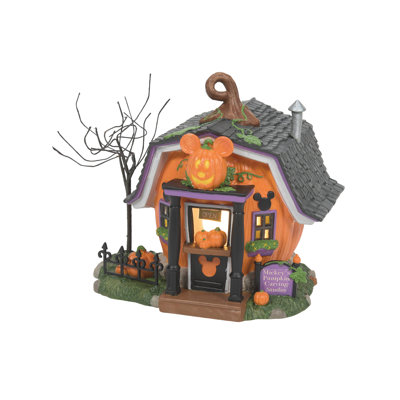 Disney Village Pumpkintown Carving Studio Lit Village Building
