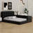 Upholstered Platform Bed With Reading Lights-1982148908