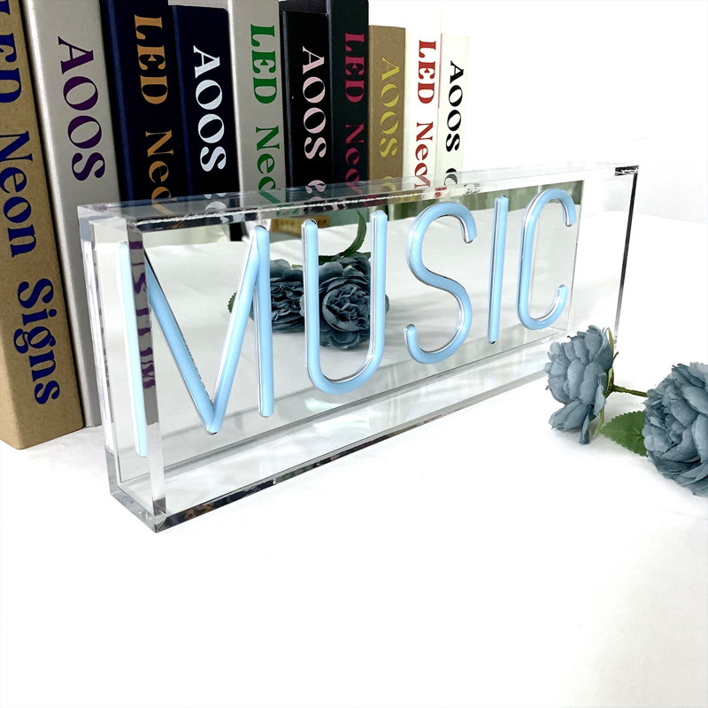Music 16" LED Neon Sign Box