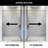 Elan Hart 56-60" W x 76" H Sliding Frameless Shower Door with 3/8" Clear Glass-98606619