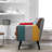 Orleans 49.6" Wide Modern Linen Upholstered Patchwork Sofa With Wooden Legs