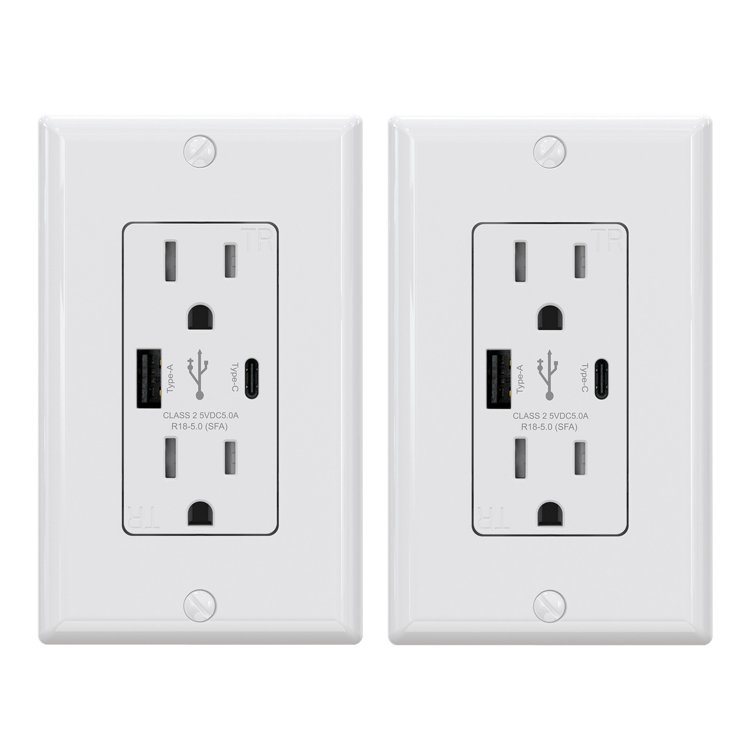 15 Tamper Resistant Outlet with USB Port