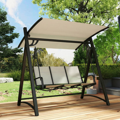 3 Person Porch Swing with Canopy