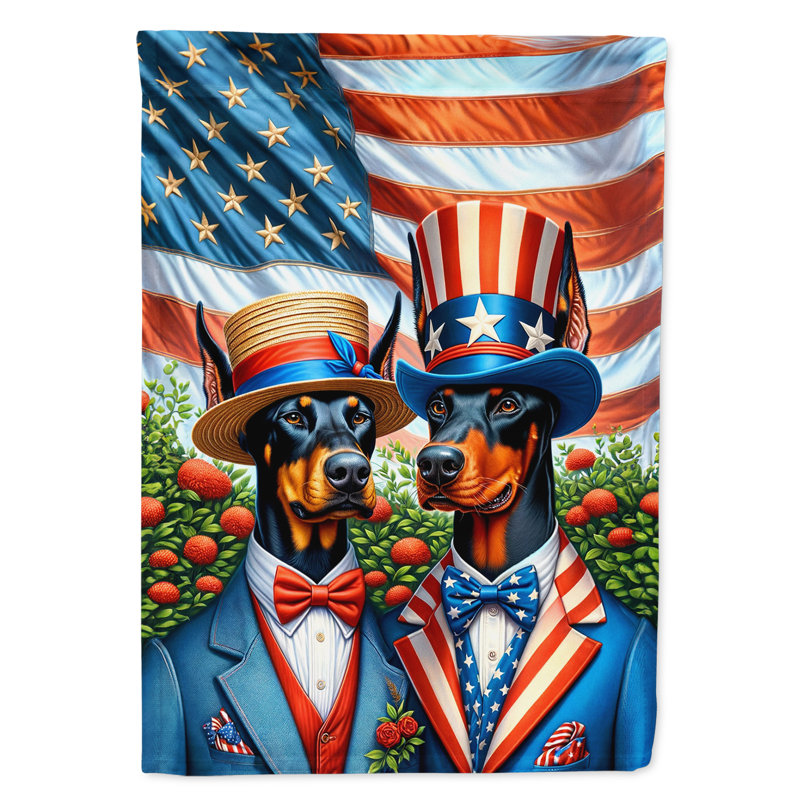 Drapeau «All American House», Doberman pinscher rouge