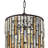 Gemma Six-Light Tall Drum Pendant w/ Crystal Rectangular Prisms