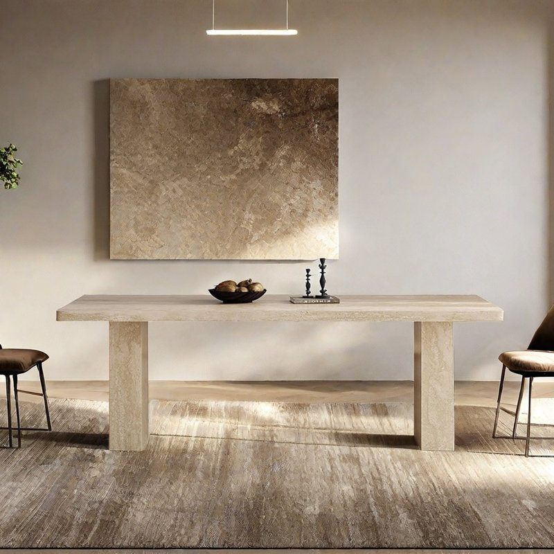 Table de salle à manger Lachezara, H 29,5 po x L 78,7 po x l 35,4 po