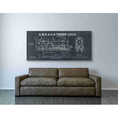 « iii », impression sur toile Train Blueprint