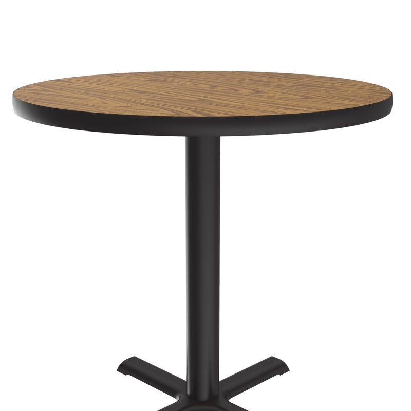Table ronde pour salle de pause, Diamètre 36 po, Chêne moyen