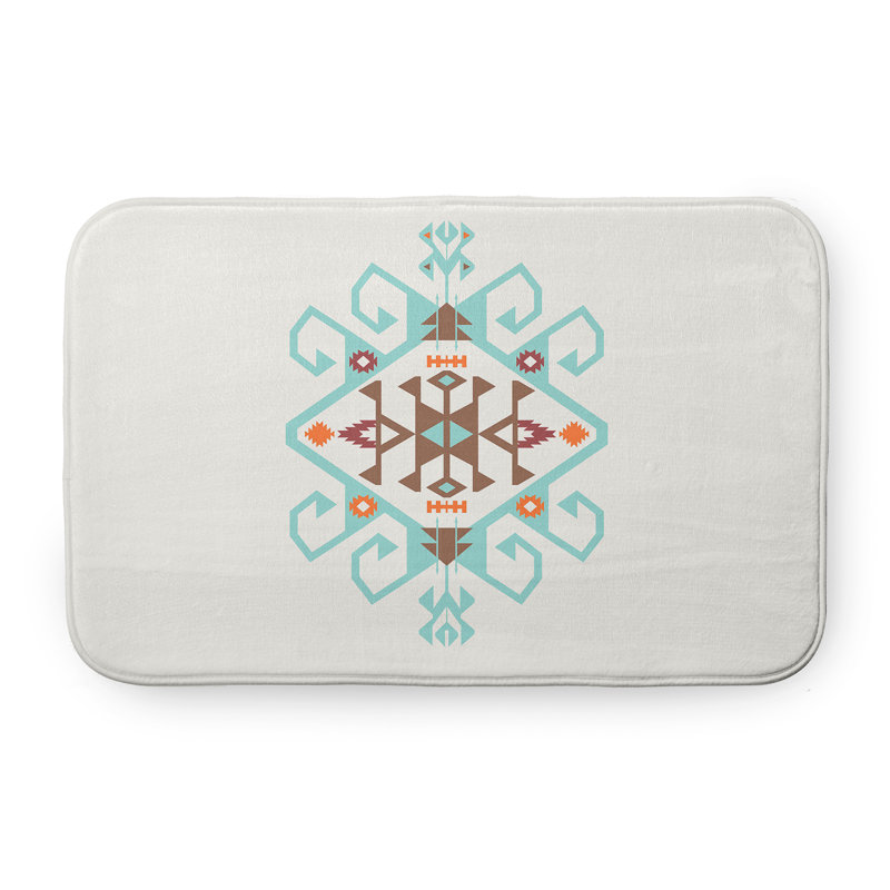 Tapis de bain Happy Hippy, L 21 po x L 34 po, Bleu clair