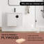 Meuble-lavabo simple 24,14 po avec plateau en céramique Dalven-277283620