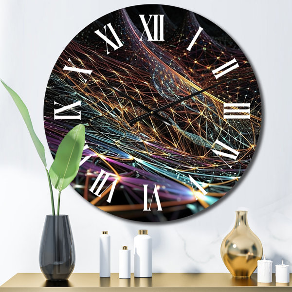 DesignArt Futuristic Infinity Matrix Metal Wall Clock | Wayfair