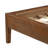 Anna Mid-Century Modern Acacia Wood Platform Bed with Upholstered Headboard-120979282