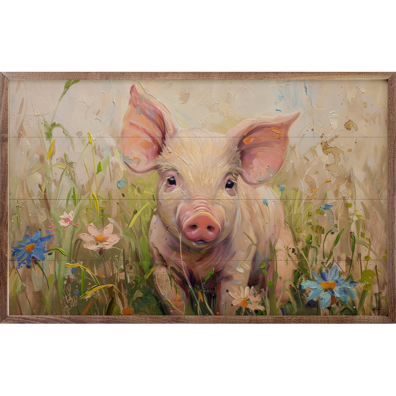 Joli cochon par Petals Prints Design, H 10 po x l 16 po