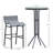 3 Piece Bar Height Outdoor Bistro Set For 2, Round Patio Pub Table 2 Bar Chairs With Comfortable Design & Strong Build-48540187