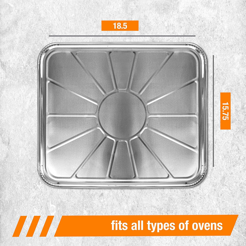 Disposable Foil Oven Liner Reusable Oven Drip Pan - Tray For Cooking And Baking Pack Of 20