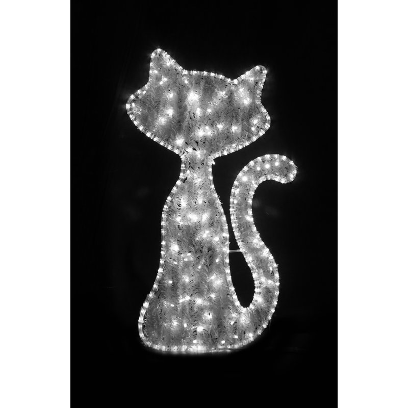 Présentoir lumineux à motif de chat