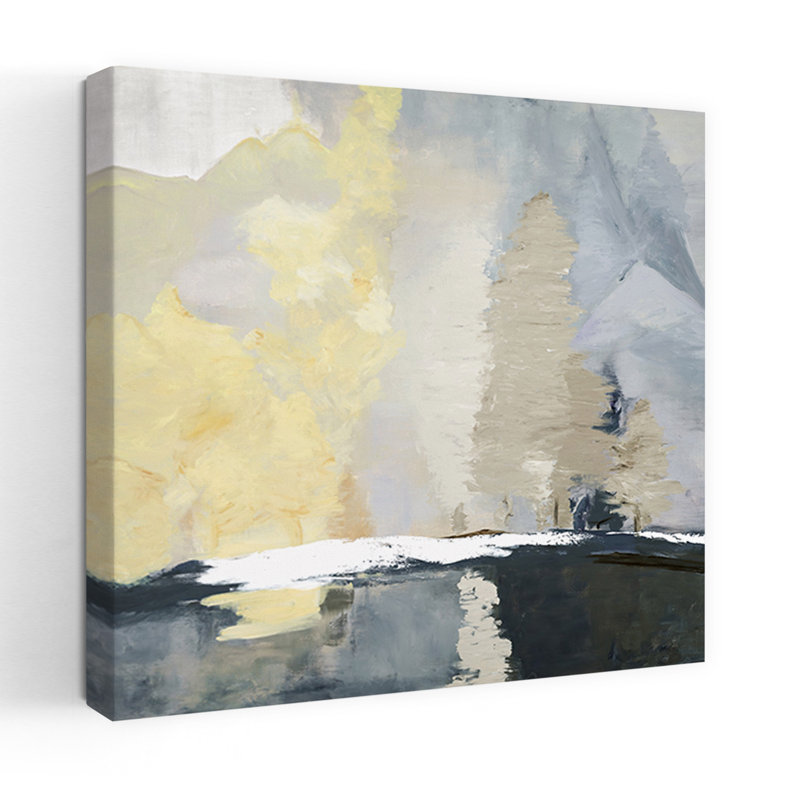 Contemporary Art Abstract Contemporary Landscape Nature Wall Art by Kristin Brin - Wrapped Canvas Print