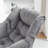 Upholstered Lazy Chair with Ottoman,Modern Comfy Lounge Sofa Chair with Armrest and a Side Pocket-259641552